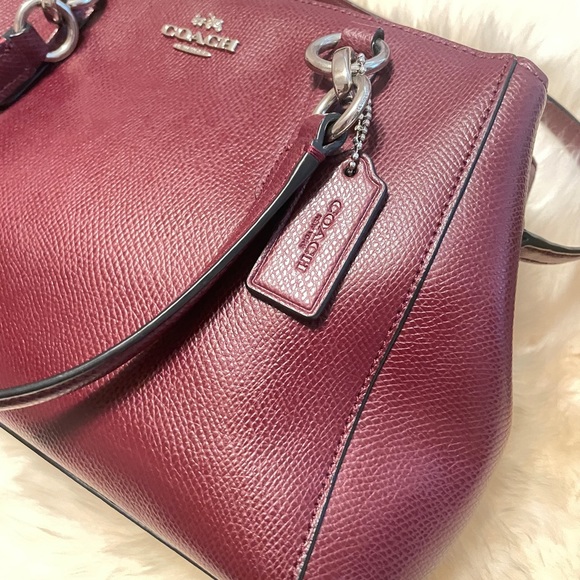 ❤️ EUC Coach CHRISTIE Carryall Satchel Handbag in Burgundy Msrp.$395.00 - Picture 8 of 8